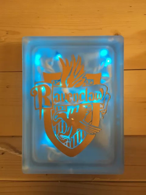 Slytherin House, Harry Potter, Hogwarts, Lighted Glass Block