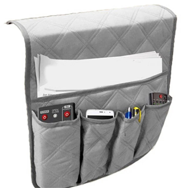 Organisateur D'accoudoir Avec 5 Poches - Rangement Pratique Pour Canapé, Télécommandes, Magazines Et Plus