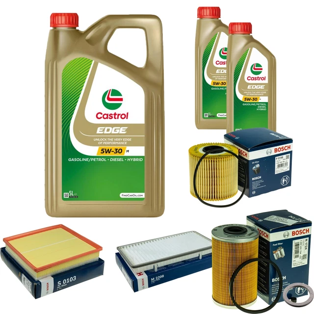 BOSCH INSPECTION SET 7 L castrol edge 5W-30 M pour Nissan Primastar ...
