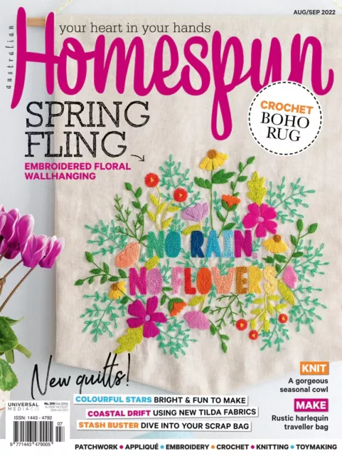 Homespun Magazine Issue #23.4 [Aug/Sept'22] with FREE P&P
