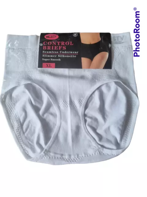 New 6 Pack Ladies STV Seamless Slimming Pants Bum Tummy Control
