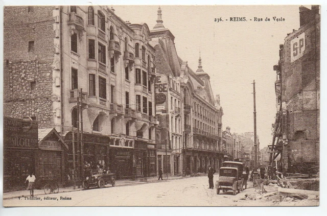 REIMS - Marne - CPA 51 - les rues - rue de Vesle - guerre