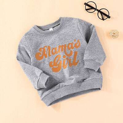 Baby Infant Girl Letter Print Sweatshirt Long Sleeve Autumn Pullover Top Clothes