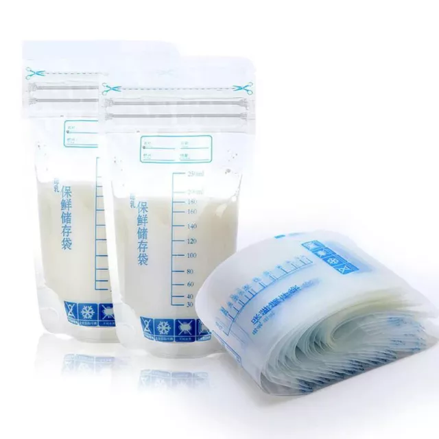 120Pack Pre-Sterilised Breast Milk Storage Bags Pouches 250ML Breastmilk Baby