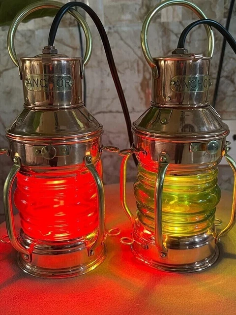 Lampe à Huile Design En Laiton - Lanterne Maritime Style Ancien De 14 Pouces De Diamètre - Fait Main En Inde