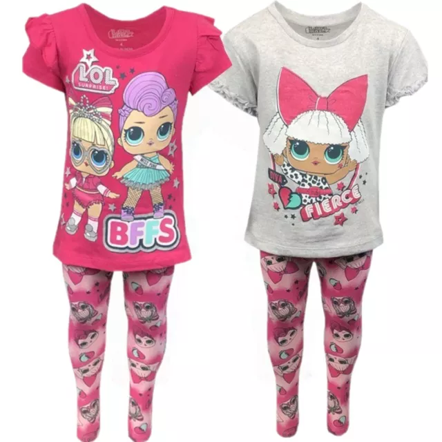 Girls Kids Children LOL Surprise T-Shirt Leggings Summer Set  Age 5 6 7 8 Years