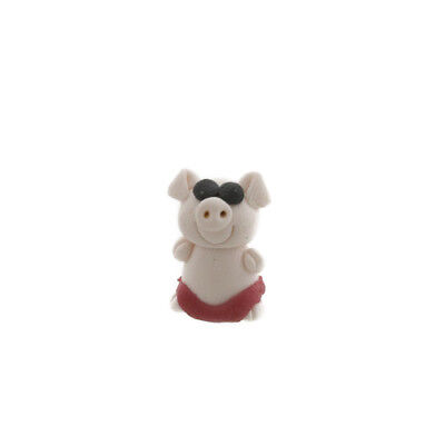 Cochon garcon figurine en pate polymere fait main Peterandclo  7263 