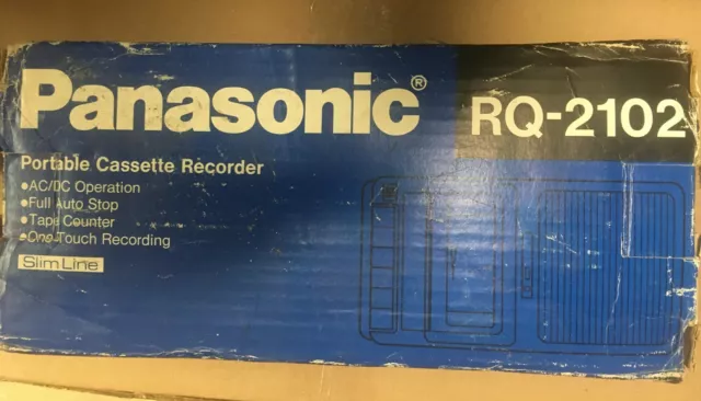 Panasonic RQ-2102 Handheld Cassette Voice Recorder, New in box