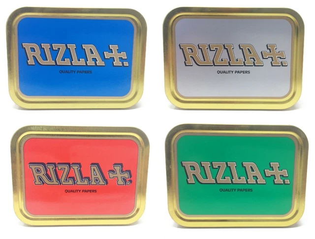 1OZ 2OZ METAL Tobacco Tin Rizla Storage Cigarette Tobacco Tin Choice of ...