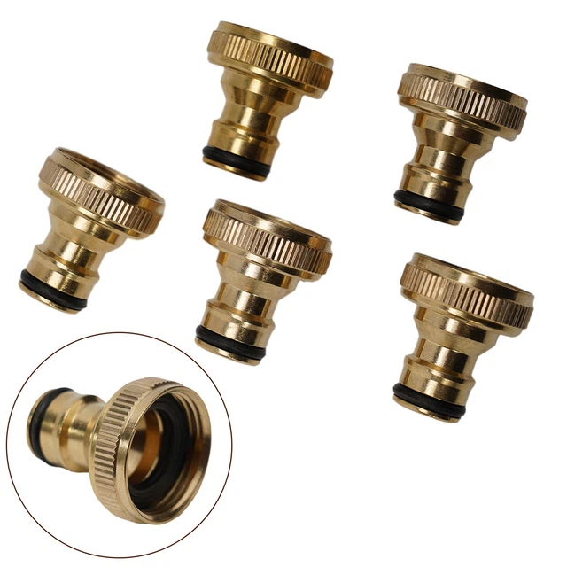 sourcing map Raccordo in ottone per tubo flessibile, connettore, 8 mm Barb x G1/2 maschio adattatore per tubo, 5 pezzi