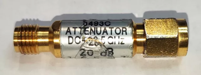 HP, AGILENT KEYSIGHT 8493C, 20 db FIXED ATTENUATOR. TYPE APC 3,5 mm.