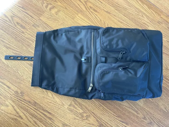 Tumi Alpha Bravo Roll Top Black Nylon Backpack Lots Of Pockets #232388D Reg $725 3