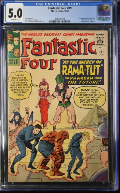 Fantastic Four #19 - Marvel Comics 1963 CGC 5.0 1st appearance of Rama-Tut. Lett