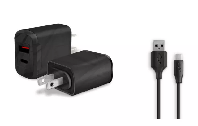 Wall AC Charger+USB for Amazon Kindle Fire HD 10 Plus 11th Gen tablet 10.1 (2021