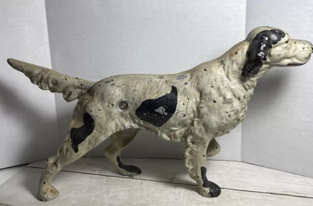Setter Pointer Dog Doorstop Vintage Antique Cast Iron Possibly Hubley Setter Pointer Dog Doorstop Vintage Antique Cast Iron Possibly Hubley