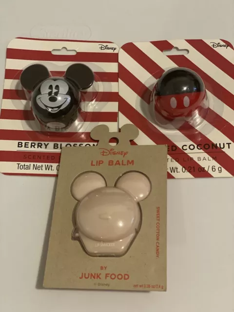 3X Disney by Junk Food Mickey Mouse Lip Balm Limited Edition 😍