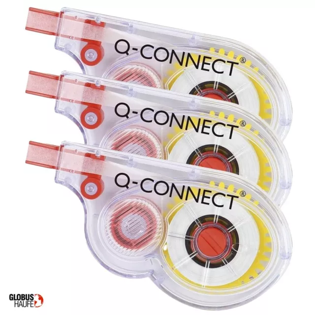 Q-Connect Korrekturroller 5mm x 8mm | 3er Sparpack