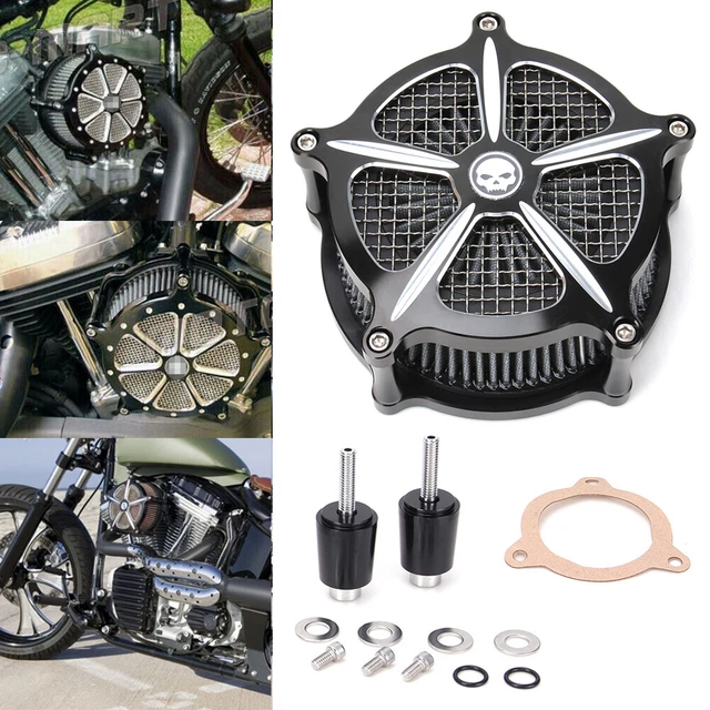 CNC AIR CLEANER Intake Filter For Harley Touring Glide FLH Softail Dyna