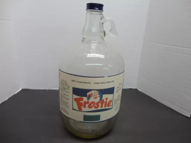 Frostie Root Beer Soda Fountain Syrup Jug Blue Paper Label 1 Gal Baltimore M.d.