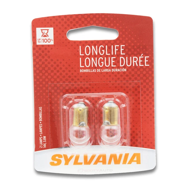 Sylvania Long Life - 2 Pack - 1895LL Light Bulb Parking Clock Glove Box yv Sylvania Long Life - 2 Pack - 1895LL Light Bulb Parking Clock Glove Box yv