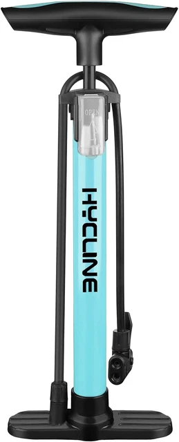 Pompa bici Hycline, pompa a pavimento bicicletta, con valvole Presta & Schrader per bicicletta