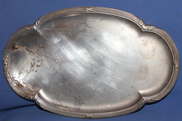 Antique silver plated serving tray