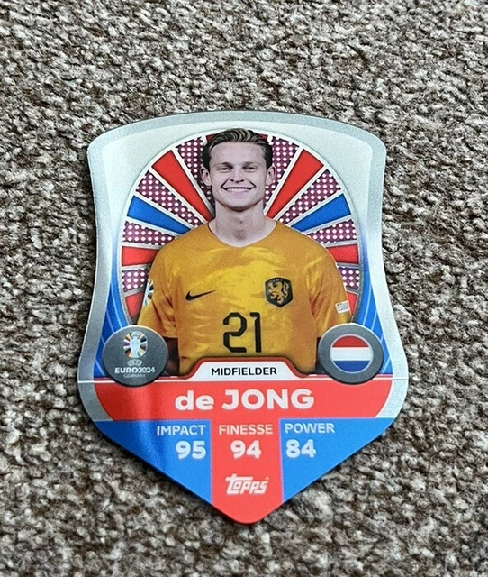 Topps Match Attax EURO 2024 - Carte ENERGY Frankie De Jong (GM6) Ultra Rare