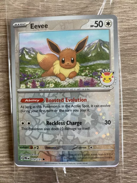 POKÉMON CARD Pokémon Day 2025 Eevee 074/131 Promo Sealed In Pack NEW