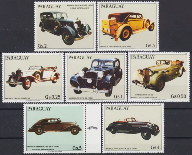 Paraguay 1986 Vintage Cars Maybach Automobiles Motoring Transport MNH/4