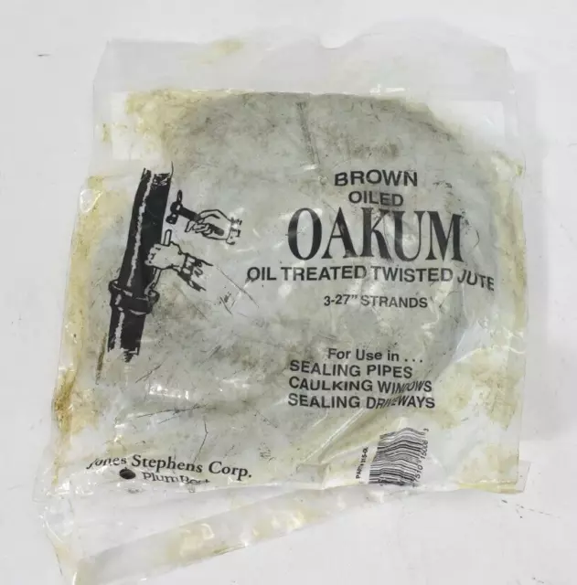 Jones Stephens 1 lb Brown Oil Oakum 3" To 27" Strands Twisted Jute 015-006