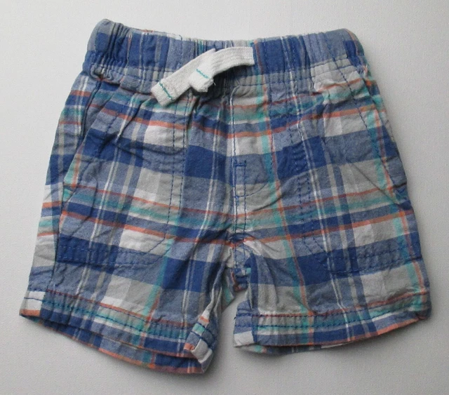 Infant Baby Boys 3 Months Carter's Plaid Print Shorts