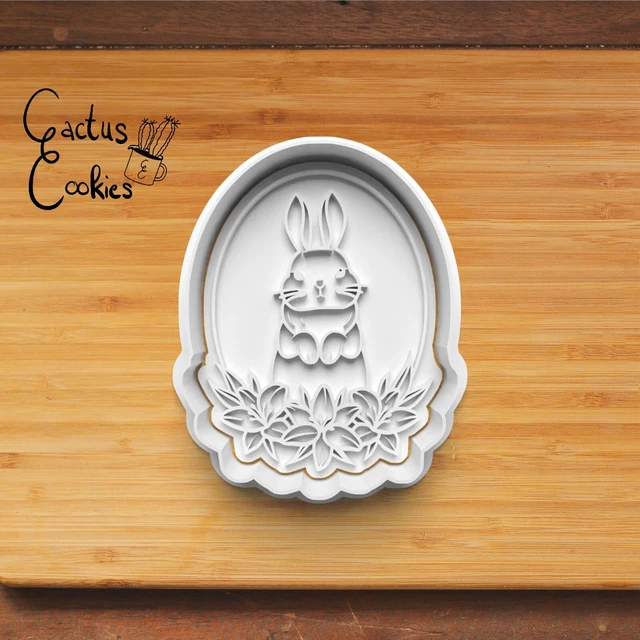 Huevo de Pascua cortador floral molde de corte sello cortador de arcilla cortador de arcilla