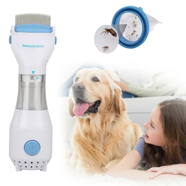 Electric Vacuum Head Lice Nit Comb Brush Pet Dog Flea Filter Remover Tool