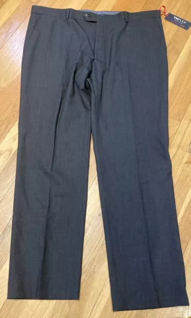 $190 TOMMY HILFIGER MENS THFLEX TYLER WOOL BLEND CHARCOAL SUIT PANTS 42 x 32 NWT 3