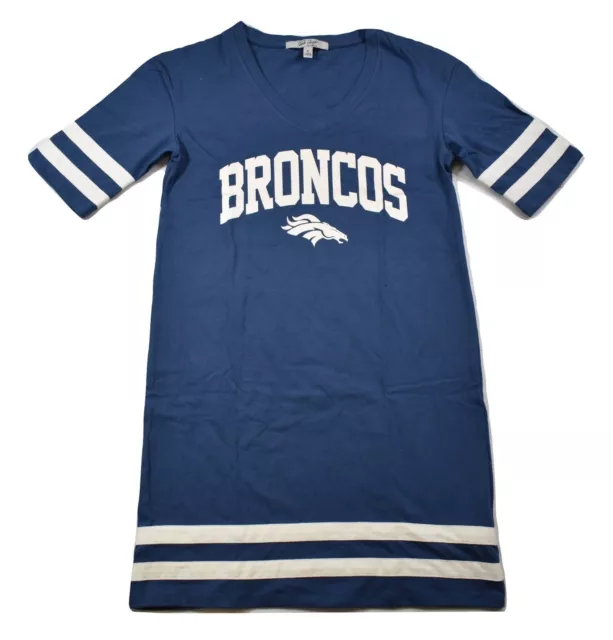 Junk Food Womens NFL Denver Broncos V-Neck Half Sleeve Dress New S-2XL