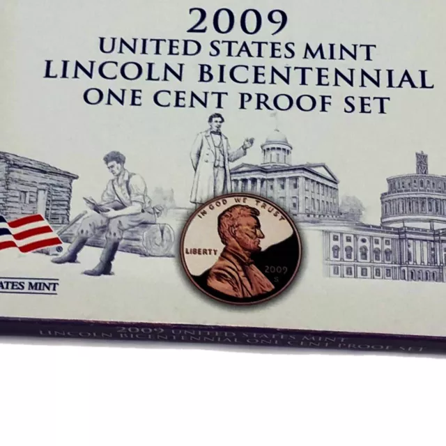 U S Mint Lincoln Bicentennial One Cent Coin Money Proof Set With Box COA 2009