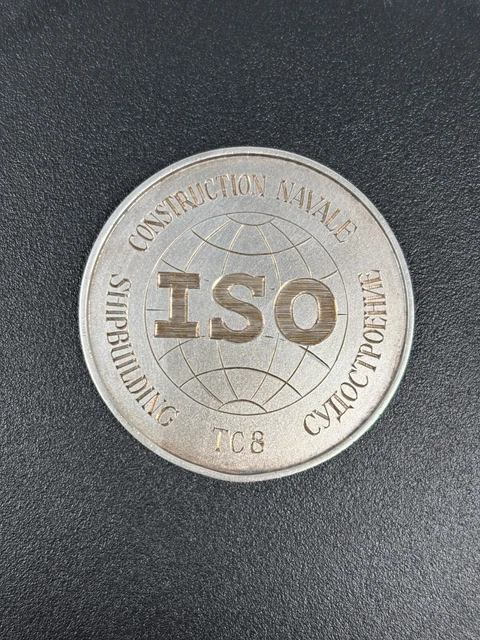 ANCIENNE MÉDAILLE ISO TC8 Construction Navale Internationale en Argent ...