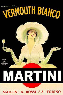 Poster Manifesto Locandina Bevande Stampa Vintage Vermouth Aperitivo Martini