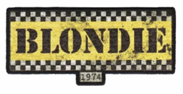 BLONDIE TAXI LOGO IRON ON or SEW ON PATCH 10cm x 4cm