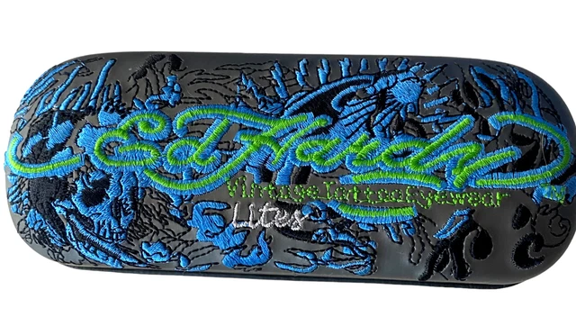 Occhiali tatuaggio Ed Hardy occhiali da sole drago clam custodia ricamo teschio