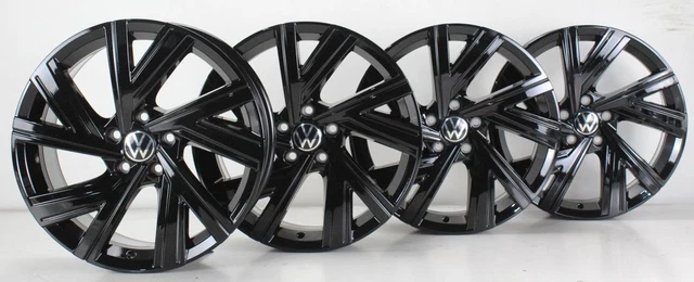 VW GOLF 8 & R-Line Gti GTD Wheel Rim Set 18 Inch Bergamo Black Rims ...