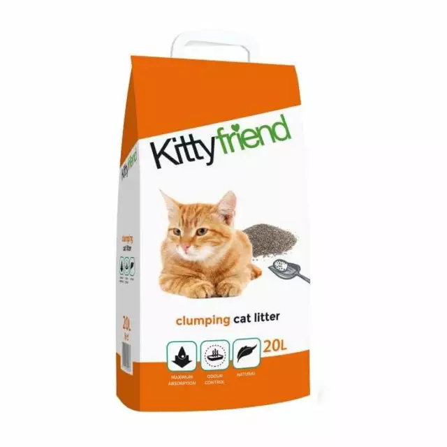 Kitty Friend (Sanicat) Clumping Cat Litter 20L Economical & Ultra Absorbent