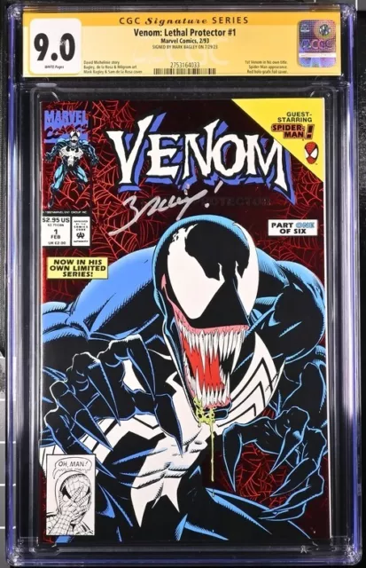 Venom: Lethal Protector #1 Marvel Comics CGC SS 9.0 Signed Mark Bagley