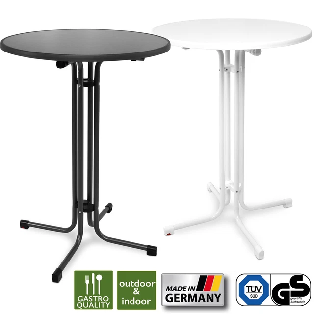 Tavolo Bistrot Rotondo In Plastica Verde – Diametro 70 Cm, Altezza 72 Cm, Per Balcone E Giardino