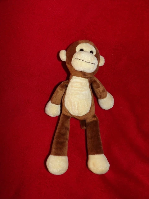 Doudou Peluche Nicotoy Total Singe Marron et Beige NEUF