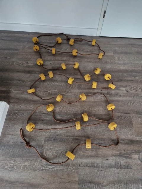 Seil mit Korkschwimmer, Fischernetz, 10 Meter, Vintage, Deko