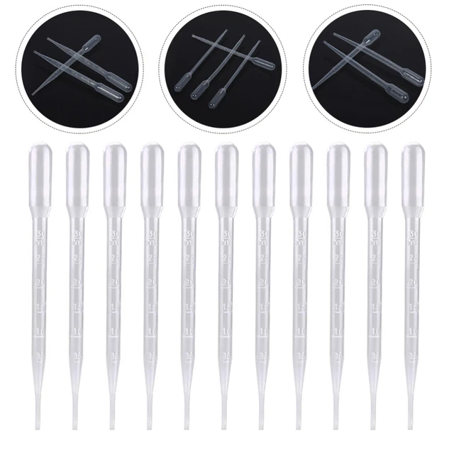 200 Pcs Compte-gouttes Jetables D'étalonnage Liquide Pipette