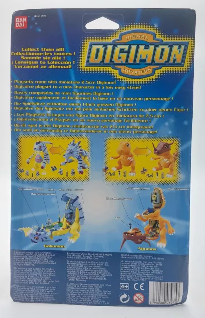 Bandai 1999 Digimon Deluxe Micro Playset: Agumon Digivolving to Greymon / MoC 2