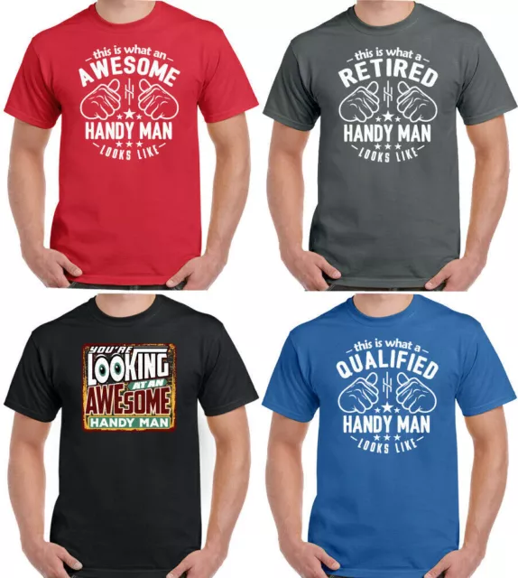 Handy Man T-Shirt This is what a Looks Like Mens Funny Odd-Job Caretaker Top