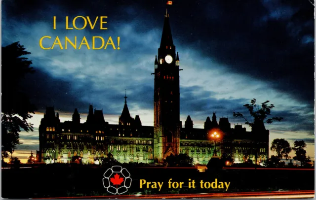 'I Love Canada' 'Pray For It Today' National Chain Of Prayer Ontario Card F57
